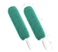 EHOMGUI Microfiber Duster with Handle and Washable Duster Head, Dusters for Cleaning,Green, Reusable Cleaning Tool,2PCS