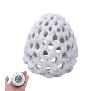 eHooyau Shrimp Dome Hide Plastic Aquarium Dome Hideout Cave Shelter Fish Tank Aquarium Accessories with Suction Cup for Shrimp Guppy Small Fish Hiding (White, 1 Pcs)