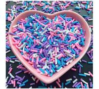 EHOPE 50g Fake Sprinkles Resin Sprinkles Fake Candy Sprinkles Clay Sprinkles Polymer Sprinkles Polymer Clay Slices for Nail Art DIY Crafts Cake Phone Case(20-Long Purple ）