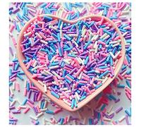 EHOPE 50g Fake Sprinkles Resin Sprinkles Fake Candy Sprinkles Clay Sprinkles Polymer Sprinkles Polymer Clay Slices for Nail Art DIY Crafts Cake Phone Case(20-Long Purple ）