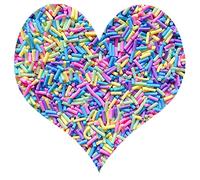 EHOPE 50g Fake Sprinkles Resin Sprinkles Fake Candy Sprinkles Clay Sprinkles Polymer Sprinkles Polymer Clay Slices for Nail Art DIY Crafts Cake Phone Case(Purple Green Blue Sugar granules-15A)