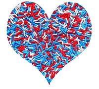 EHOPE 50g Fake Sprinkles Resin Sprinkles Fake Candy Sprinkles Clay Sprinkles Polymer Sprinkles Polymer Clay Slices for Nail Art DIY Crafts Cake Phone Case(USA Flag Colors Sugar granules-18A)