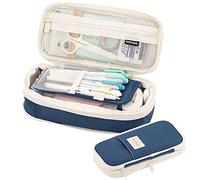 EHOPE Big Capacity Pencil Pen Case Office Large Storage High Capacity Bag Pouch Holder Box Organizerfor Office Travel Holder Box（Dark Blue-1）