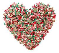 EHOPE Christmas Slices Fake Sprinkles Resin Sprinkles Fake Candy Sprinkles Clay Sprinkles Polymer Sprinkles Polymer Clay Slices for Nail Art DIY Crafts Cake Phone(Christmas House+Snowman-40G）