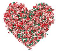 EHOPE Fake Sprinkles Resin Sprinkles Fake Candy Sprinkles Clay Sprinkles Polymer Sprinkles Polymer Clay Slices for Nail Art DIY Crafts Cake Phone Case(Sugar+Red candy-40G)