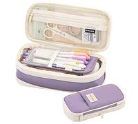 EHOPE Large Capacity Pencil Case Office College School Large Storage High Capacity Bag Holder Box Organizer for School Student Girl Adult Teen, 1-purple, stor, comtemporary