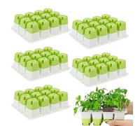 EHOTER 5 Pack Reusable Silicone Seed Starter Trays 60 Cells Seedling Starter Kit with Flexible Pop-Out Cells Plant Germination Trays for Indoor Gardening (5PCS)