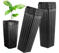 EHOTER 50PCS Tall Nursery Pots Deep Plastics Nursery Treepots Tall Seedling Flower Plant Container Tree Pots for Indoor Outdoor Garden Plants 25 x 12cm (50PCS)