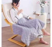 EHOTER 5V USB Electric Blanket Heated Throw Rechargeable Flannel Fast Heating Home Car Office Dormitory Outdoor Travel Single Low-voltage Mattress Multifunctional Shawl Machine Washable (Grey)