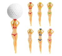 EHOTER 6PCS Golf Tees 3 inch Sexy Bikini Lady Golf Tees Durable Plastic Golf Ball Nails Pin-up Girl Golf Tee Home Women Golf Tees for Golf Training Golf Accessories