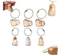 EHOTER Cat Hair Storage Bottle Keychain for Collecting Cat and Dog Hair Cat Hair Storage Capsules Transparent Cats Hairs Storage Bottle Cute Pet Memorial Gifts for Cats Lover (Mixed)