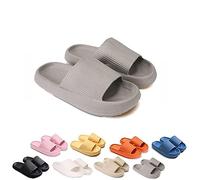 EHOTER Cloud Slippers for Women and Men Pummy Original Women's Cosy Slides Non-Slip Shower Slides Bathroom Pillow Sandals Flip Flops Outdoor Indoor (40/41,Grey)