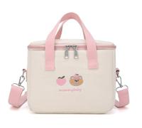 EHOTER Cute Lunch Bag for Girls Insulated Lunch Bag Box Large Capacity Carry-on with Handle and Strap, Kawaii Lunch Box for Kids Teen Women Work School Gifts Easy To Carry for Camping (Pink)