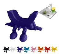 EHOTER Cute Smiley Hanging Sponge Holder with Drainage 3D Printed Sponge Holder Funny Sponges Stand for for Scrub Daddy Holders Kitchen Sink Accessories Organizer Storage (Purple)