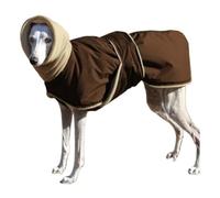 EHOTER Dog Winter Coat with Warm Fleece Lining Outdoor Dog Apparel with Adjustable Bands For Dog warm coat Fleece Clothing Medium and Large Dog Clothes (L,Coffee)