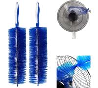 EHOTER Flexible Fan Dusting Brush 2024 Non-Disassembly Fan Cleaning Brush Bendable Fan Cleaner Dust Brush Cobweb Corner Brush Microfiber Duster for Sewer Screen Window Blinds Gaps (Blue*2)