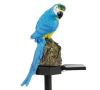 EHOTER Garden Parrot Ornaments Solar Lights Outdoor Parrot Shape LED Waterproof Solar Powered Garden Landscape Light for Patio Yard Party Decoration (Blue)