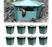 EHOTER Garden Snail and Slug Trap Eco Friendly Non-toxic Plastic Pest Catcher Box Safe Outdoor Gardening Flowers Beer Slug & Snail Traps,Eco-Friendly Slug House for Garden Farm (8pcs A)