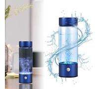 EHOTER Hydrogen Water Bottle 420ml Hydrogen Generator Water Bottle Real Molecular Hydrogen Rich Water Generator Ionizer Maker Machine Bottle With SPE Chamber Technology Hydrogen Water (Blue)