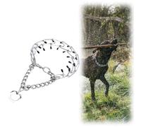EHOTER Metal Choke Chain for Dog Anti Bark Collars for Dogs Durable Thick Prong Collars for Pet Outdoor Training Stainless Steel Prong Collar for Large Medium Small Dogs (4mm*60cm)