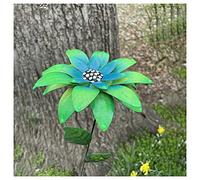 EHOTER Metal Daylily Flower Garden Stakes Metal Flowers Outdoor Decor Stake Yard Art Decoration Garden Metal Plant Flowers Stick Spring Patio Decor (Green)