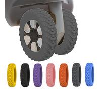 EHOTER New Luggage Protection Covers 8Pcs Luggage Compartment Wheel Protection Cover Shock-Proof Carry on Luggage Wheels Cover Luggage Wheels Silent Protection Cover (Wave Grey)