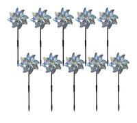 EHOTER Reflective Pinwheels 10 Pack Wind Spinners Outdoor Bird Scare Devices Sparkly Pinwheel for Garden Decor Scare Birds & Animals for Garden Yard Patio Lawn Farm (C)