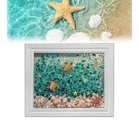 EHOTER Sea Glass Art Kit for Adults - Ocean Theme DIY Resin Crafts Decoration Frame, Christmas Gifts (Sea Turtle) 2024