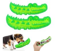 EHOTER Slow Feed Chew and Fetch Crocodile Dog Slow Feeder Puzzle Toy Crocodile Dog Chew Toy Interactive Puzzle Feeder for Snack Stash & Play Teeth Cleaning & Reduces Stress (S+L)