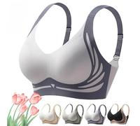 EHOTER Super Gather Wireless Push-Up Bra 2024 - Soft Comfortable Lingerie for Women, Everyday Sports and Lift Support