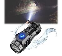 EHOTER Three-Eyed Monster Mini Flashlight 3-Eyed Ultra Bright Portable Small LED Flashlight Super Bright Mini Torch, Rechargeable Flashlights High Lumens Flash Light (Black)
