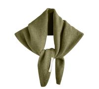 EHOTER Triangle Scarf Knitted Triangle with Rice Grain Knitting Pattern in Solid Colors Light Cloth Soft Many Color Warm Scarf (Green)