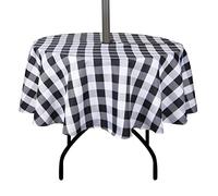 EHouseHome Outdoor and Indoor 60inch Round Tablecloth with Umbrella Hole and Zipper, Waterproof Zippered Patio Table Cloths, Spring/Summer Table Covers for Backyard Circular Table/BBQs/Picnic