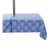 EHouseHome Outdoor Indoor 60x84 inch Rectangle Tablecloth with Umbrella Hole and Zipper, Waterproof Patio Table Cloths, Spring/Summer Table Covers for Backyard Circular Table/BBQs/Picnic