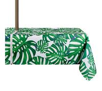 EHouseHome Outdoor Indoor 60x84 inch Rectangle Tablecloth with Umbrella Hole and Zipper, Waterproof Zippered Patio Table Cloths, Spring/Summer Table Covers for Backyard Circular Table/BBQs/Picnic
