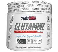 EHP Labs L Glutamine Powder Amino Acids - L-Glutamine Supplement for Gut Health (500g) Improves Muscle Recovery, Focus & Concentration - 100 Servings