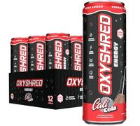 EHP Labs OxyShred Energy Drink - Sugar Free Energy Drinks with Amino Acids, Green Tea Extract, Vitamin C & L Carnitine - Carb Free, Calorie Free, Natural Caffeine, Cali Cola (12-Pack)