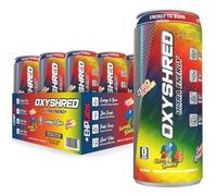 EHP Labs OxyShred Energy Drink - Sugar Free Energy Drinks with Amino Acids, Green Tea Extract, Vitamin C & L Carnitine - Carb Free, Calorie Free, Natural Caffeine, Gummy Snake(12-Pack)