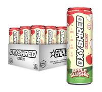 EHP Labs OxyShred Healthy Energy Drink - Sugar Free Energy Drinks with Amino Acids, Green Tea Extract, Vitamin C & L Carnitine - Carb Free, Calorie Free, Natural Caffeine - Apple Slushie (12-Pack)