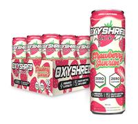 EHP Labs OxyShred Infinity Caffeine Free Energy Drink - Sugar Free Energy Drinks with L Theanine & Vitamins for Clean Energy, Focus & Mood Support - Zero Calories, Zero Carbs. Strawberry 12 Pack