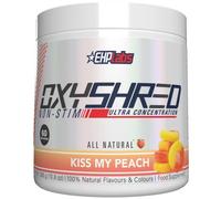 EHPlabs OxyShred Non Stimulant Thermogenic Pre Workout Powder & Shredding Supplement - Pre Workout Powder with L Glutamine & Acetyl L Carnitine, Energy Boost Drink - Peach, 60 Servings