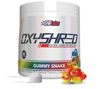 EHPlabs OxyShred Thermogenic Pre Workout Powde Pre Workout Powder with L Glutamine & Acetyl L Carnitine, Energy Boost Drink - Gummy Snake, 60 Servings