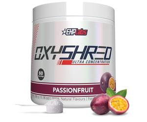 EHPlabs OxyShred Thermogenic Pre Workout Powder & Shredding Supplement - Clinically Proven Pre Workout Powder with L Glutamine & Acetyl L Carnitine, Energy Boost Drink - Passionfruit, 60 Servings