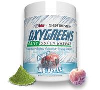 EHPlabs x Ghostbusters: Frozen Empire: OxyGreens, Super Greens Powder Superfood - Spirulina Powder & Greens Supplements with Prebiotic Fibre, Antioxidants & Immunity Support, Frosty Big Apple 30 Serve