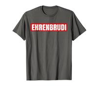 Ehrenbrudi Brudi Bro Honour Hip Hop & Rap T-Shirt, Men, Asphalt Grey, Medium