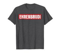 Ehrenbrudi Brudi Bro Honour Hip Hop & Rap T-Shirt, Men, Dark Heather Grey, Medium