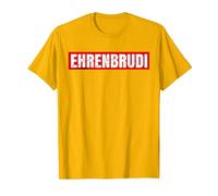 Ehrenbrudi Brudi Bro Honour Hip Hop & Rap T-Shirt, Men, Golden Yellow, Medium