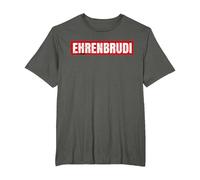 Ehrenbrudi Brudi Bro Honour Hip Hop & Rap T-Shirt, Men's Big and Tall, Asphalt Grey, 2X Tall