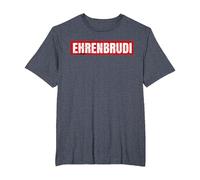 Ehrenbrudi Brudi Bro Honour Hip Hop & Rap T-Shirt, Men's Big and Tall, Heather Blue, 6X Tall
