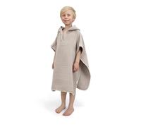 Ehrenkind® Organic Muslin Bath Poncho Children 1-5 Years, Soft and Soft 4-Layer Muslin Fabric, Bath Poncho Children, Beige, 1-3 Jahre